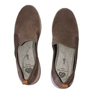 CLARKS Sneakers Women's Size 9.5 Brown Cushion Soft Slip On